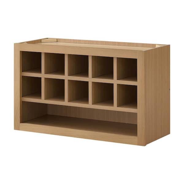 Avondale 30 in. W x 12 in. D x 18 in. H Ready to Assemble Plywood Shaker Specialty Wall Kitchen Cabinet in White Oak