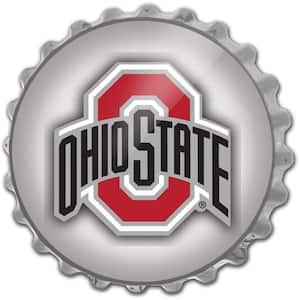 19 in. Ohio State Buckeyes Plastic Bottle Cap Decorative Sign