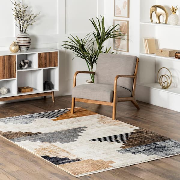 Vanita Transitional Southwestern Fringe Beige 6 ft. 7 in. Round Area Rug