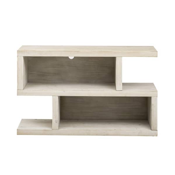 47.2 in. W x 13 in. D Natural MDF 2-Tier Decorative Wall Shelf, Home Organizer, Console Table with Symmetrical Design