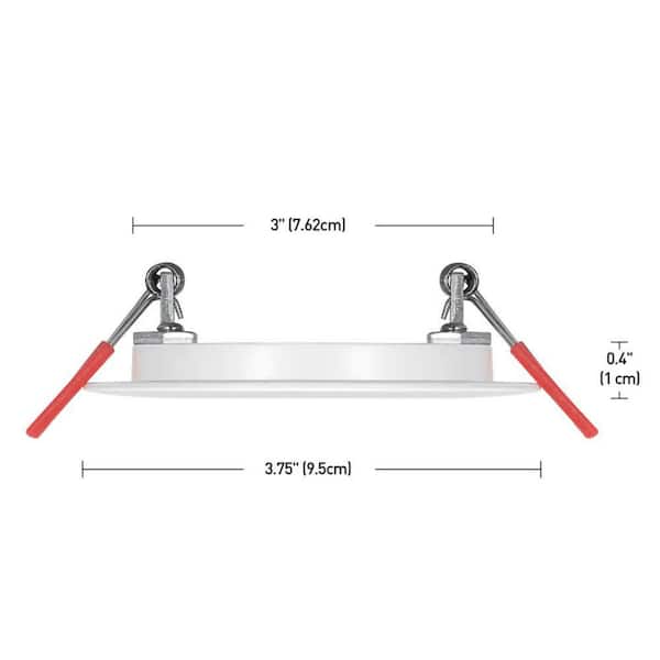 Premium Series 3 in. LED, 2-Level Lumen Select, Ultraslim Canless Recessed Light, Adjustable CCT