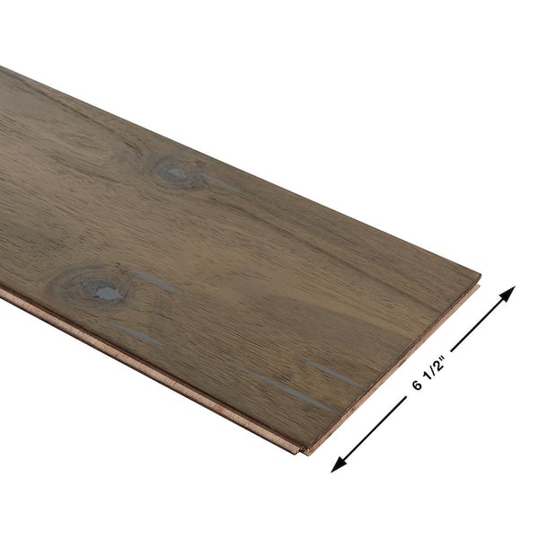 Malibu Wide Plank Morro Bay Acacia 3/8 in.T x 6 1/2 in.W x Tongue and Groove Wirebrushed Engineered Hardwood Flooring (25.57 sq. ft./case)