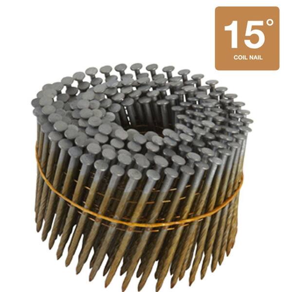 Hitachi 3 in. x 0.131 in. Full Round-Head Smooth Shank Hot-Dipped Galvanized Wire Coil Framing Nails (4,000-Pack)