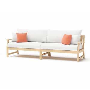 Kooper 6-Piece Wood Outdoor Sectional Seating Set with Sunbrella Cast Coral Cushions