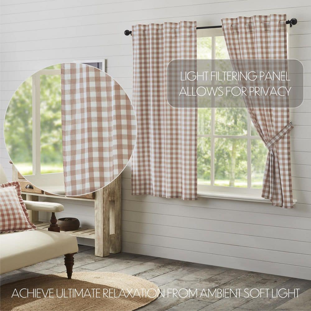 Portabella Cotton Light-Filtering Rod Pocket Window Panels, Set of 2
