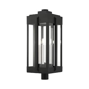 Lexington 4-Light Black Metal Hardwired Outdoor Rust Resistant Post Light with No Bulbs Included