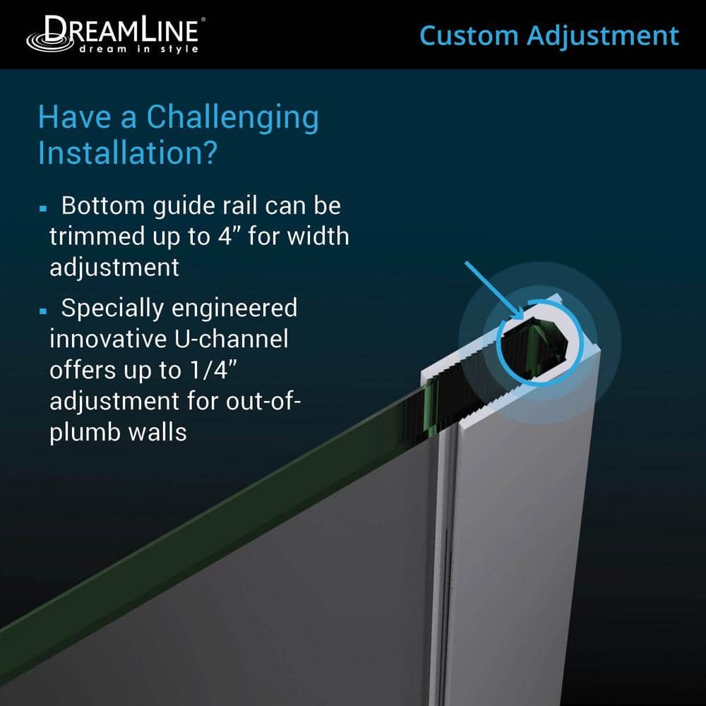 Mirage-X 60" Frameless Sliding Shower Door in Brushed Nickel