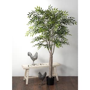 80 in. Artificial Green Smilax Leaf Tree in Pot