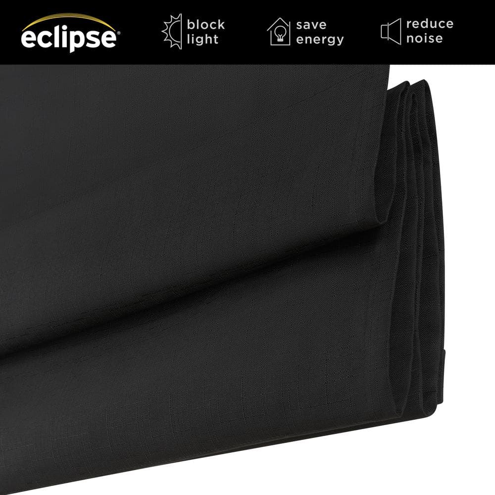 Black Fabric Cordless Blackout Roman Shade 23" x 64"