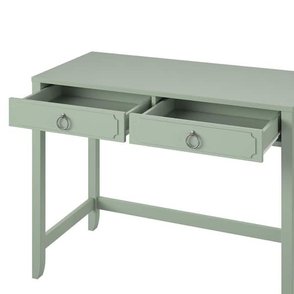 Novogratz Her Majesty 2-drawer Writing Desk, Pale Green 5024811COM