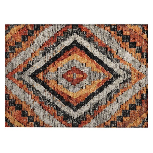 Chantille Machine Washable Indoor/Outdoor Abstract ACN1890 Terracotta 2 ft. x 3 ft. Accent Rug