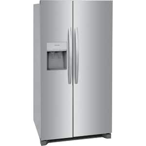 36 in. 25.6 cu. ft. Side by Side Refrigerator in Stainless Steel, Standard Depth