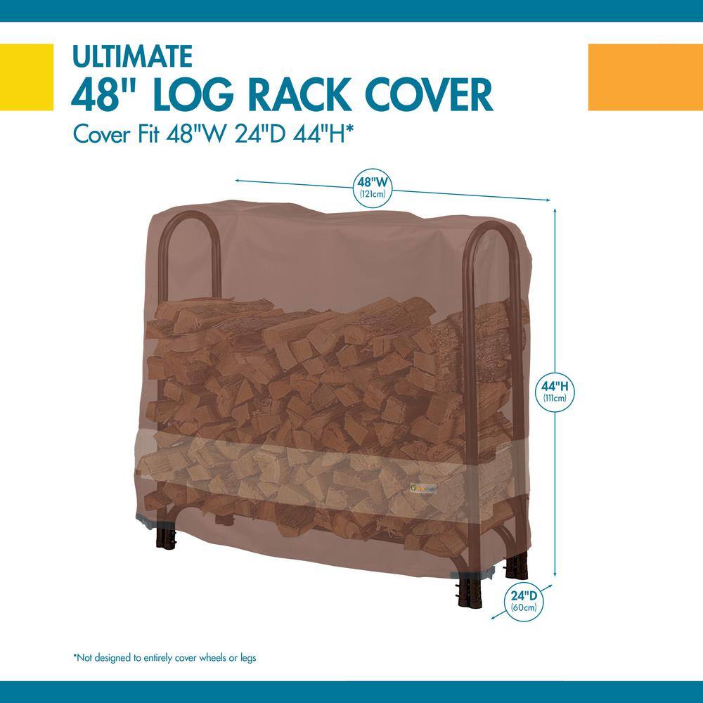 Mocha Cappuccino High-Strength Polyester Log Rack Cover