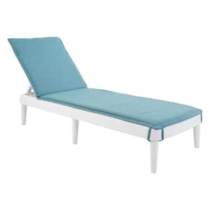 Tahiti 23.6 in. x 77.50 in. Outdoor Lounge Cushion in Sky Blue