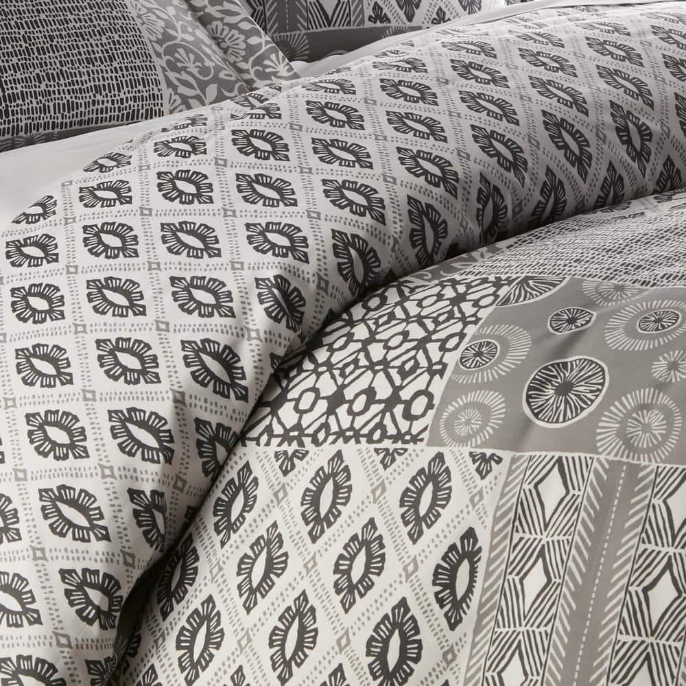 Gray King Reversible Down Alternative Microfiber Comforter Set