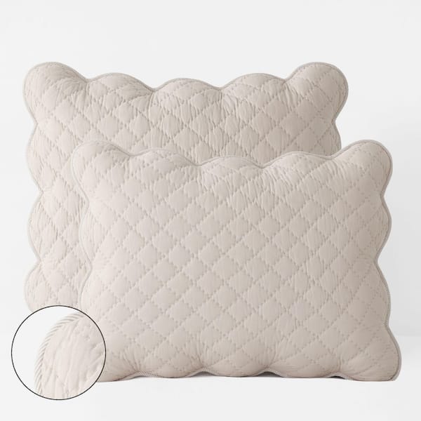 Company Cotton Scallop Linen Patchwork Quilt Sham