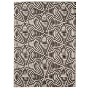 Ordaz Ivory and Brown 3 ft. x 5 ft. Washable Polyester Indoor/Outdoor Area Rug