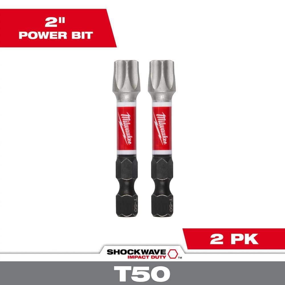 TROVE 2020AW / ILTA JKT サイズ2 Milwaukee SHOCKWAVE 2 in. Impact Duty Alloy Steel T50 Power Bit (2