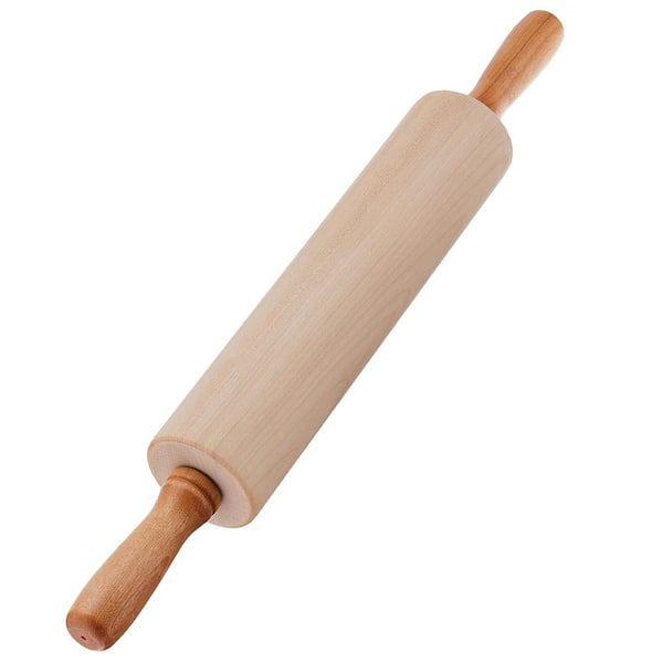 Adrinfly 12 in. by-2-3/4 in. Hardwood Maple Medium Gourmet Rolling Pin