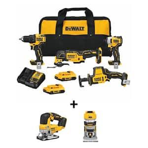 ATOMIC 20-Volt MAX Cordless Brushless Combo Kit (4-Tool), Brushless Jigsaw & Brushless Router