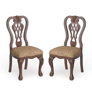 Payge Brown Cherry Polyester Dining Side Chair (Set of 2)