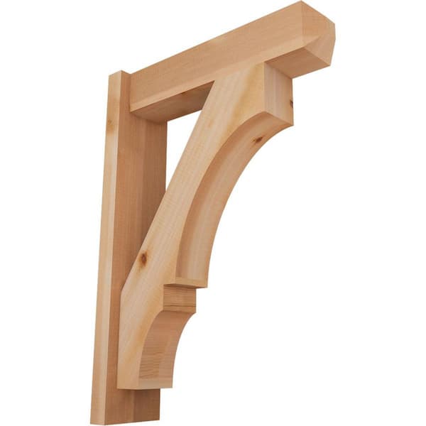 Ekena Millwork 6 in. x 28 in. x 20 in. Western Red Cedar Balboa Craftsman Smooth Outlooker