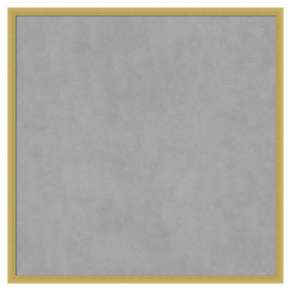 Amanti Art Svelte Polished Gold 25 in. x 25 in Framed Magnetic Board