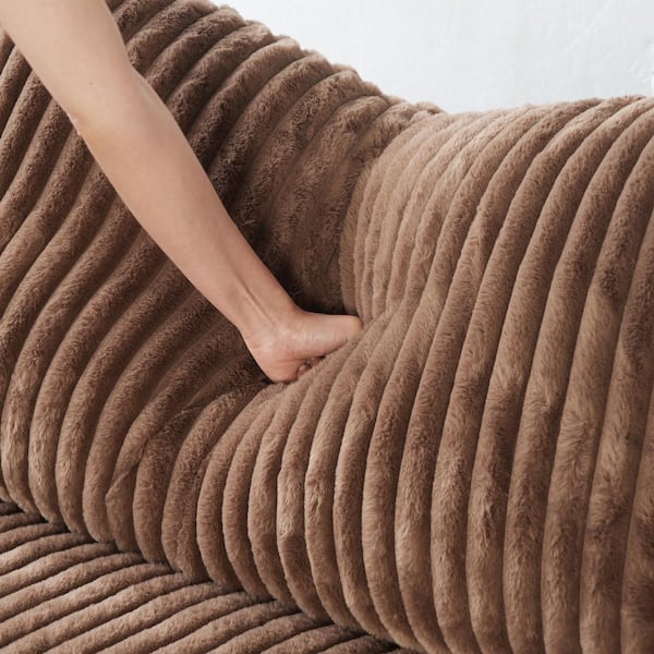 Magic Home 157 in. Square Arm Soft Velvet L-Shaped Modular Sofa