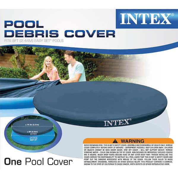 8 ft. Round Easy Set Above Ground Swimming Pool Debris Leaf Vinyl Cover Tarp