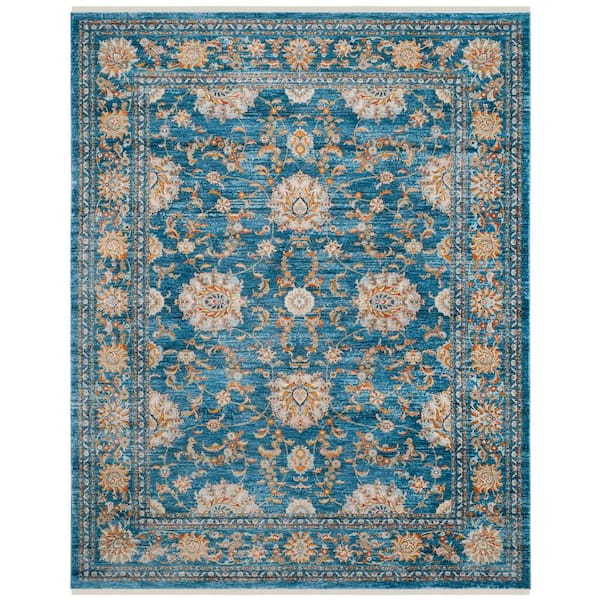 Vintage Persian 10 ft. x 13 ft. Turquoise/Multi Persian Area Rug