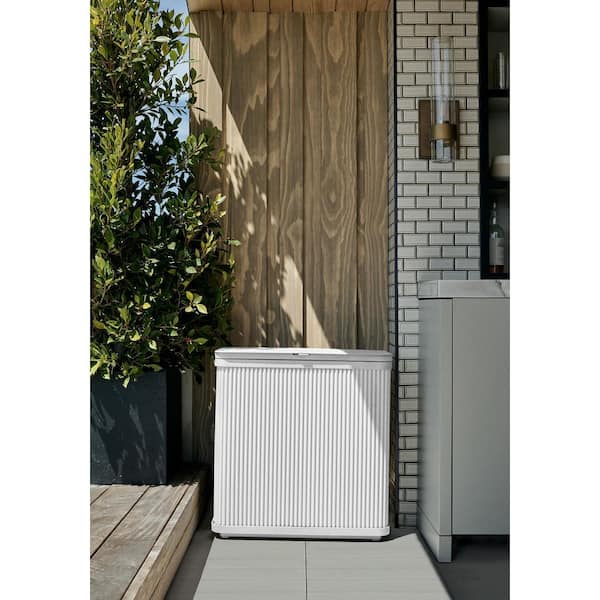Veradek Tambour Series 11.75 in. W x 25 in. L x 26.5 in. H White