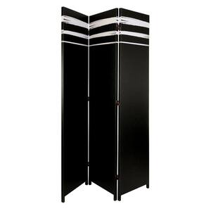 kieragrace Stockholm Dahl Room Divider - Black And White, 47" by 71", Three Panel