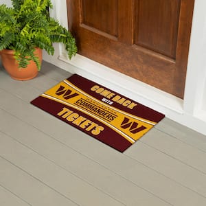Washington Commanders 28 in. x 16 in. PVC "Come Back With Tickets" Trapper Door Mat