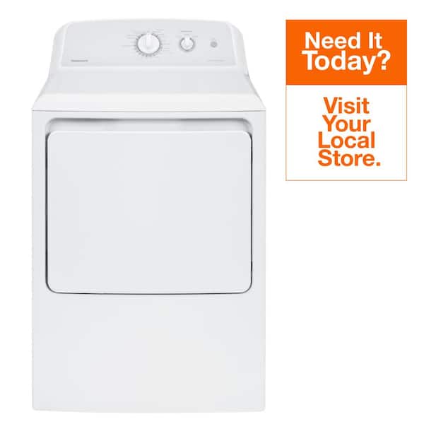 Hotpoint 6.2 cu. ft. White Electric Vented Dryer with Auto Dry