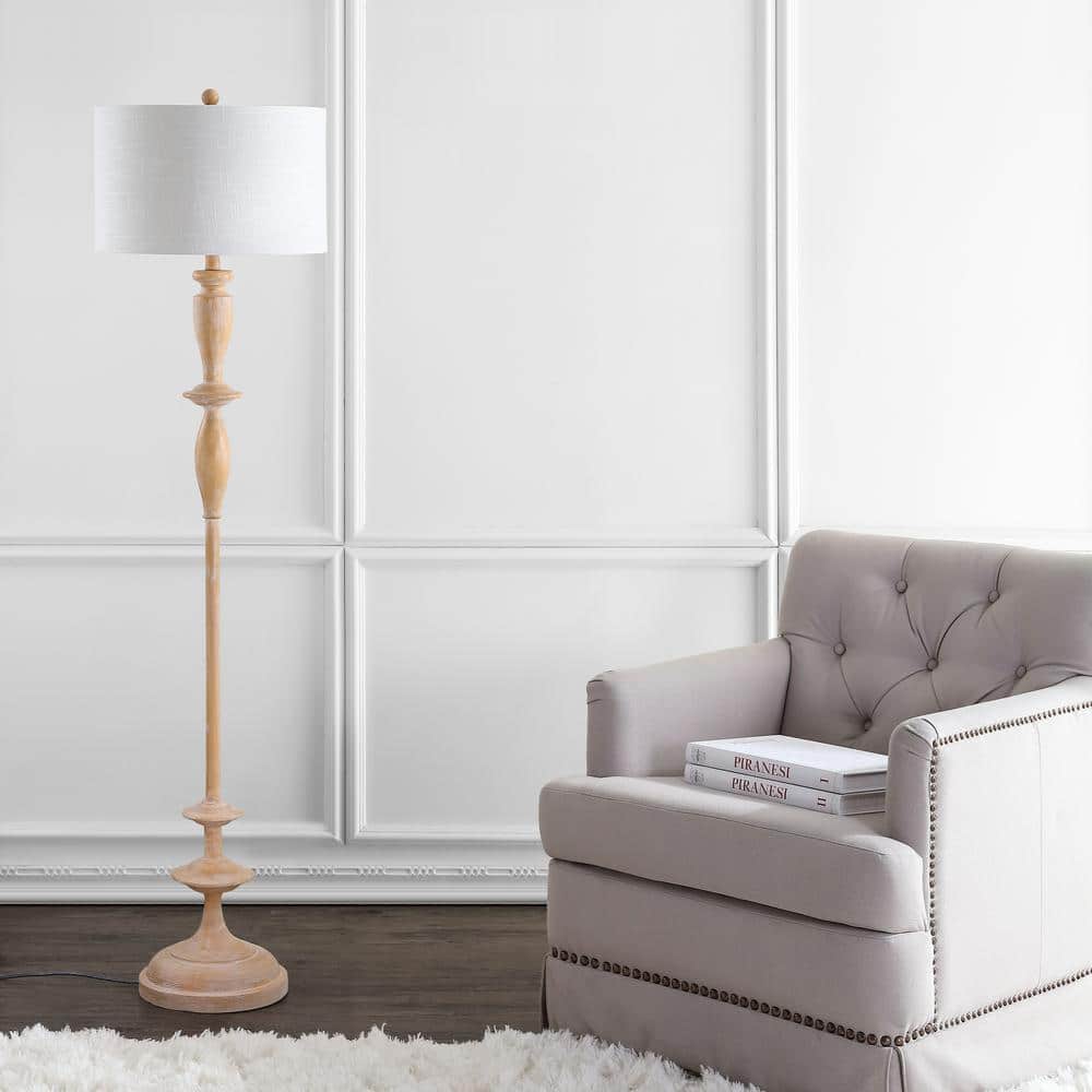 Aldrin Traditional Arc 63.5" White Resin LED Floor Lamp