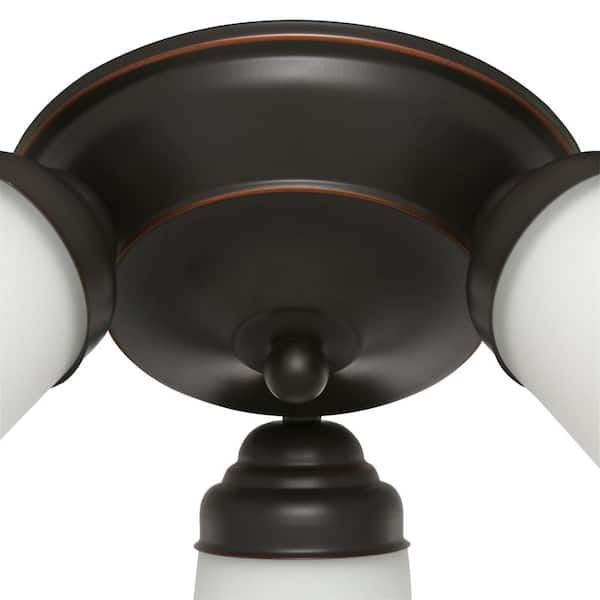 UBERHAUS Star Mount Enterprise Traditional Flush-Mount Bowl Light -  Dimmable - Integrated LED - Oil-Rubbed Bronze Finish LED1001A-34