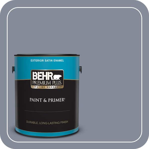BEHR PREMIUM PLUS 1 gal. #PPU15-08 River Tour Satin Enamel Exterior Paint & Primer