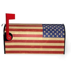 21 in. x 18 in. Vintage American Flag Magnetic Mailbox Cover