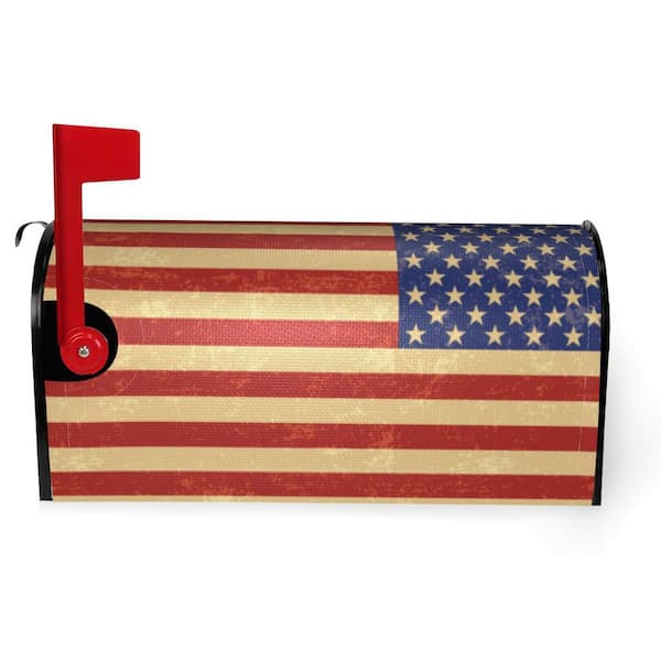 Mr. Garden 21 in. x 18 in. Vintage American Flag Magnetic Mailbox Cover