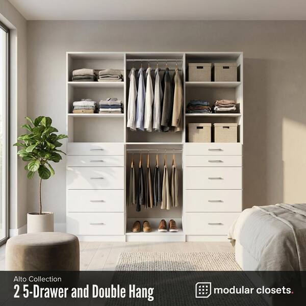 MODULAR CLOSETS Alto Collection 66 in. W Oak Tower System 2 5