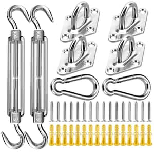 40-Piece 6 in. Stainless Steel Sunshade Hardware Kit for Sun Shade Sails