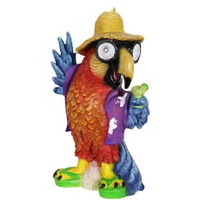 Solar Party Parrot Statue