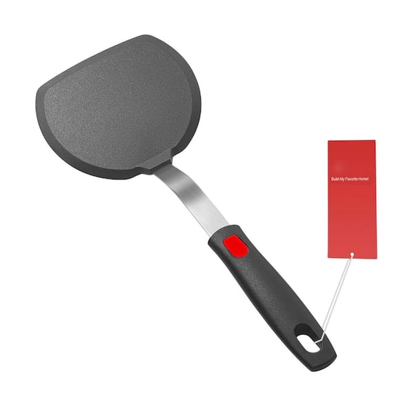 Red Silicone Pancake Spatula Turner Large Flexible Cooking Utensil Heat Resistant Nonstick Flipper Tool
