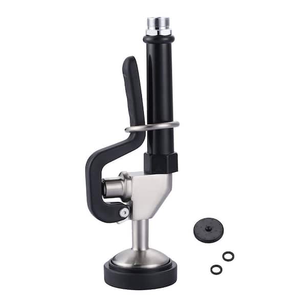 7/8-20UNEF Pre Rinse Sprayer with Black Handle Rubber Nozzles for Commercial Sink Faucet
