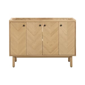 Adele 48 in. W x 21 in. D x 34 in. H Bath Vanity Cabinet without Top in Natural Oak Finish