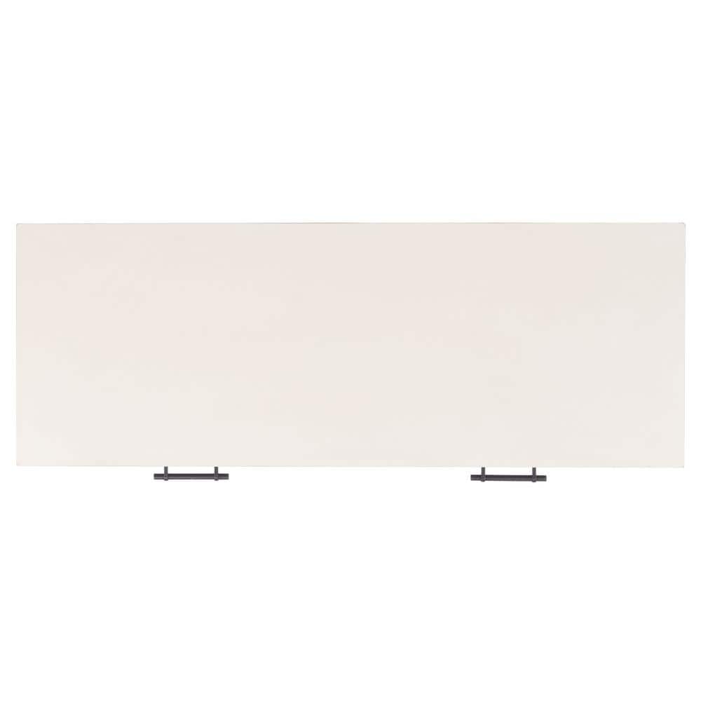 Ajana Distressed White & Honey Brown Chevron 2-Drawer Console Table