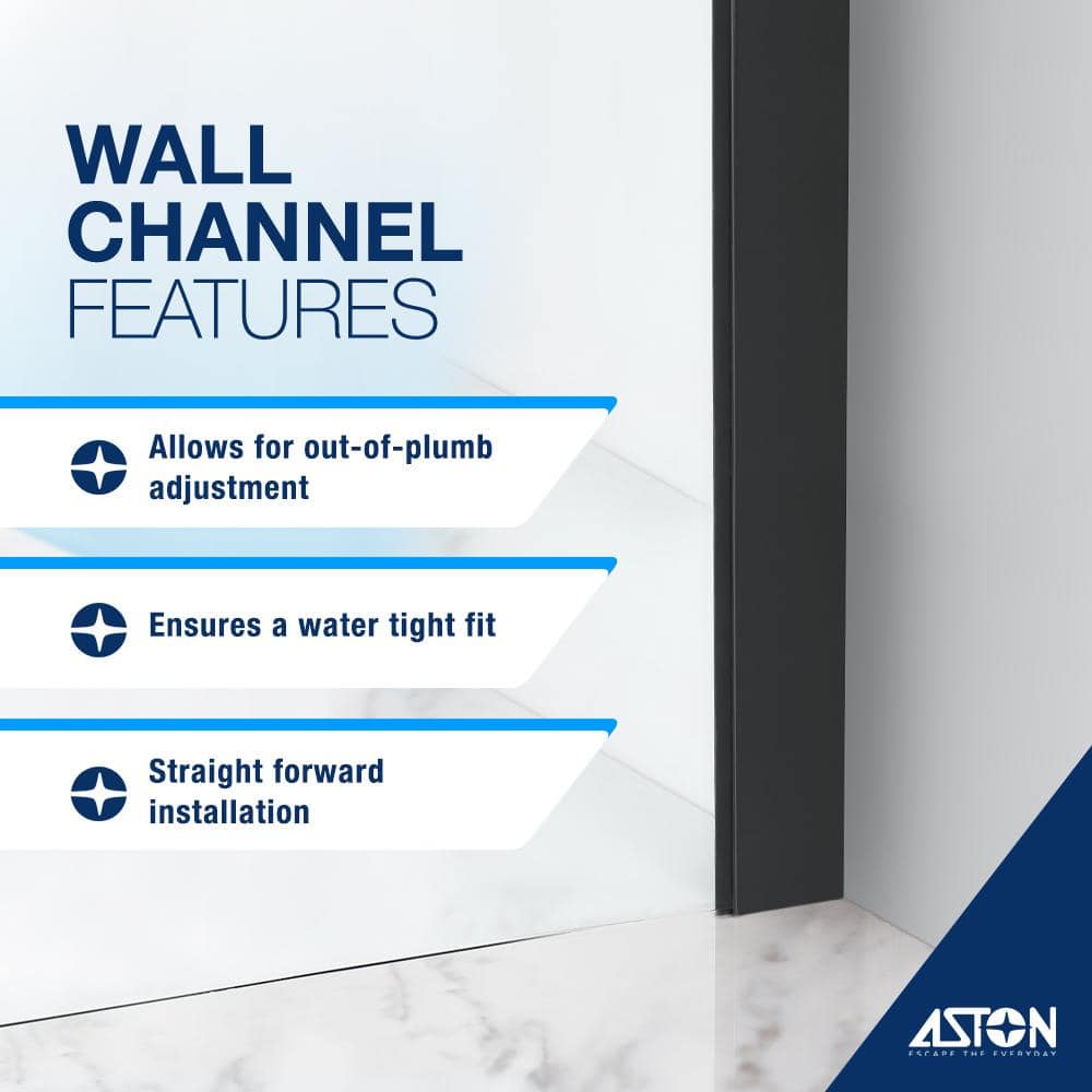 Bromley 32" x 72" Frameless Clear Glass Hinged Shower Enclosure
