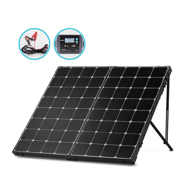 Renogy 200-Watt Eclipse Monocrystalline Portable Suitcase Off-Grid Solar Power Kit with Voyager Waterproof Charge Controller
