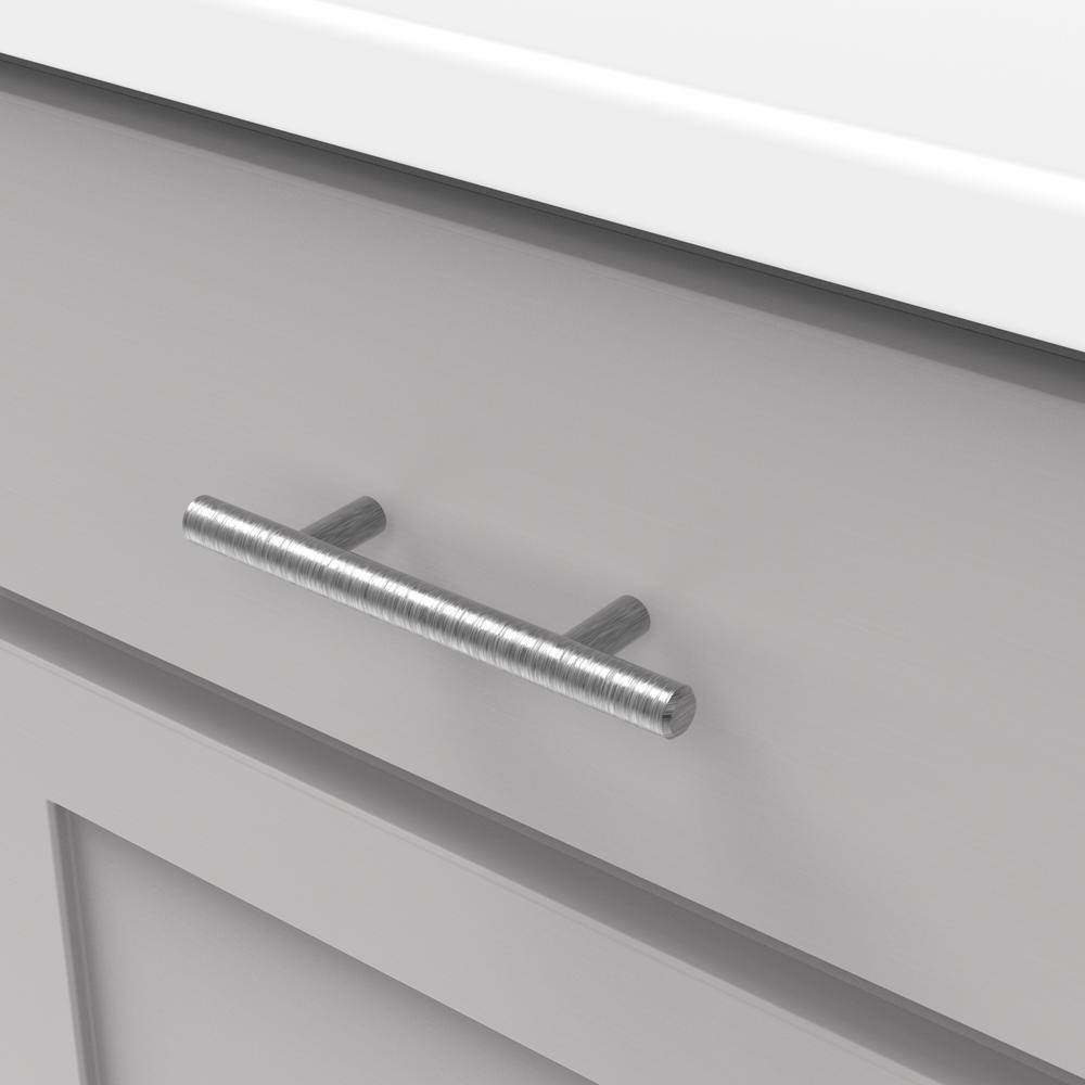 Brushed Black Nickel Modern Bar Cabinet Pulls with Mounting Hardware