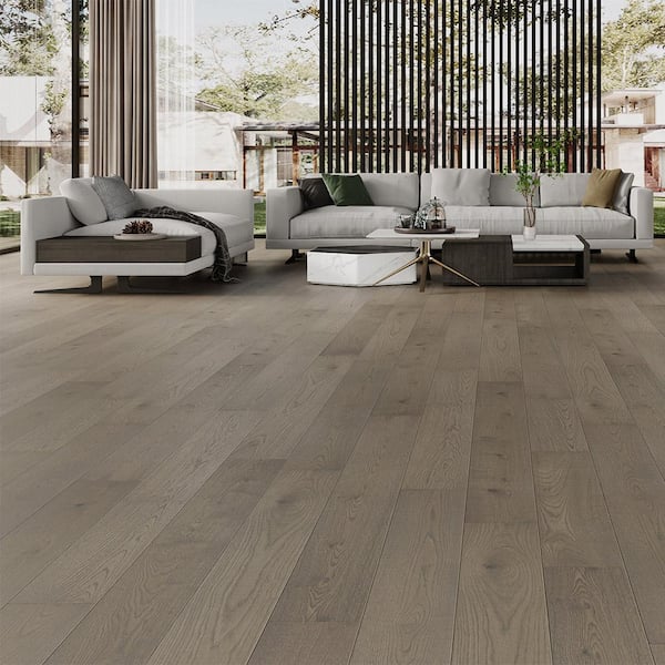 Dusty Littleton 1/2 in. T x 7.5 in. W Tongue and Groove Wire Brushed Engineered Hardwood Flooring (31.09 sq.ft./case)